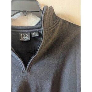 Jos A Bank Sweater Men L  1/4 Zip Mock Neck Long Sleeve Classic Preppy Cabincore
